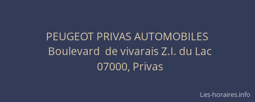PEUGEOT PRIVAS AUTOMOBILES