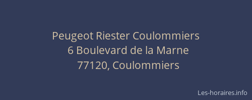 Peugeot Riester Coulommiers
