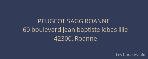PEUGEOT SAGG ROANNE