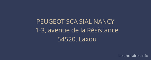 PEUGEOT SCA SIAL NANCY