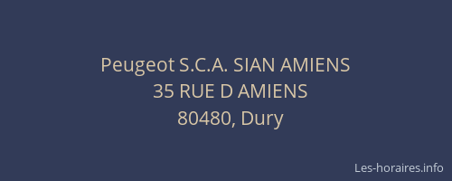 Peugeot S.C.A. SIAN AMIENS