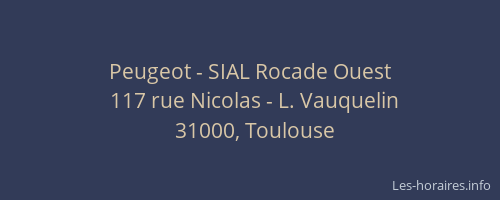 Peugeot - SIAL Rocade Ouest