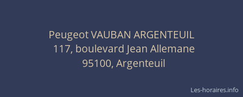 Peugeot VAUBAN ARGENTEUIL