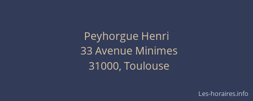 Peyhorgue Henri