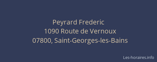 Peyrard Frederic