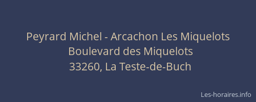 Peyrard Michel - Arcachon Les Miquelots