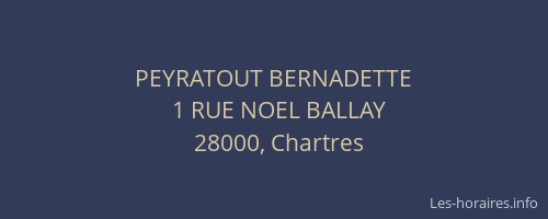 PEYRATOUT BERNADETTE