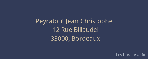 Peyratout Jean-Christophe