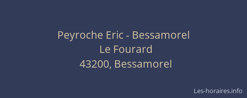 Peyroche Eric - Bessamorel