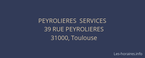 PEYROLIERES  SERVICES