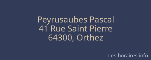 Peyrusaubes Pascal