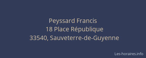 Peyssard Francis