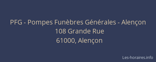 PFG - Pompes Funèbres Générales - Alençon