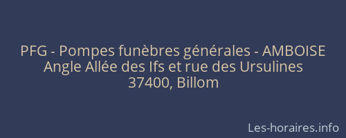PFG - Pompes funèbres générales - AMBOISE