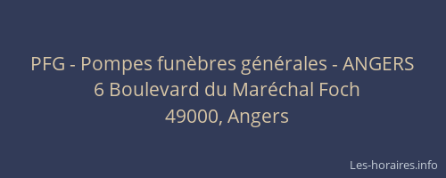 PFG - Pompes funèbres générales - ANGERS