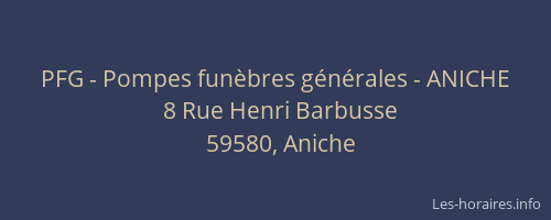 PFG - Pompes funèbres générales - ANICHE