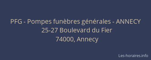 PFG - Pompes funèbres générales - ANNECY
