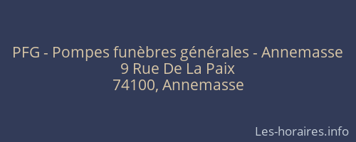 PFG - Pompes funèbres générales - Annemasse