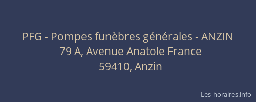 PFG - Pompes funèbres générales - ANZIN