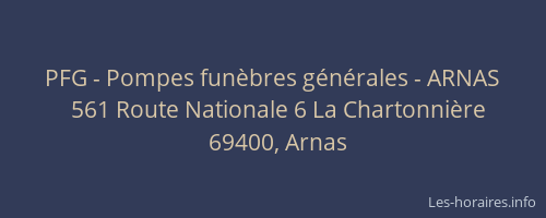 PFG - Pompes funèbres générales - ARNAS