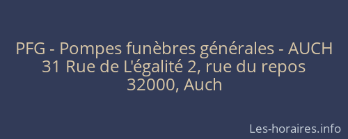 PFG - Pompes funèbres générales - AUCH