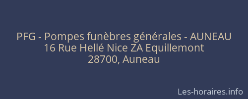 PFG - Pompes funèbres générales - AUNEAU