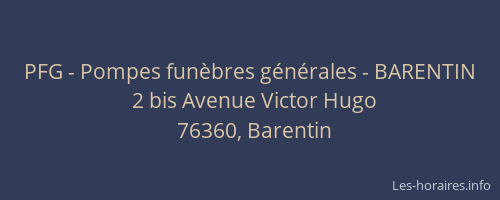 PFG - Pompes funèbres générales - BARENTIN