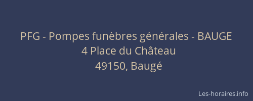 PFG - Pompes funèbres générales - BAUGE