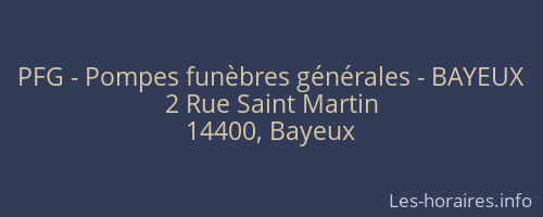 PFG - Pompes funèbres générales - BAYEUX