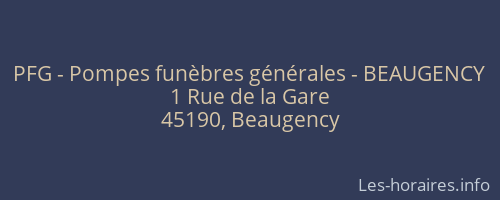 PFG - Pompes funèbres générales - BEAUGENCY
