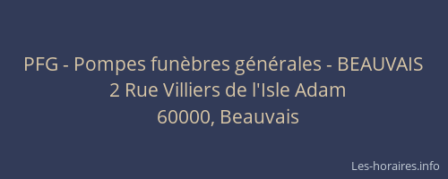PFG - Pompes funèbres générales - BEAUVAIS