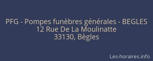 PFG - Pompes funèbres générales - BEGLES
