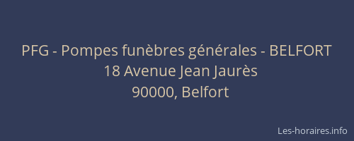 PFG - Pompes funèbres générales - BELFORT