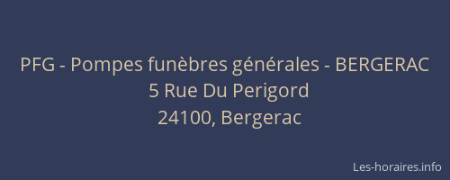 PFG - Pompes funèbres générales - BERGERAC