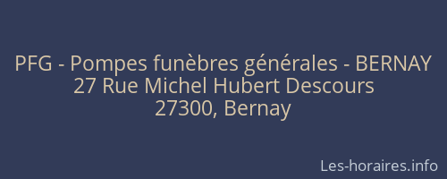 PFG - Pompes funèbres générales - BERNAY