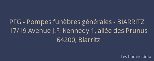 PFG - Pompes funèbres générales - BIARRITZ