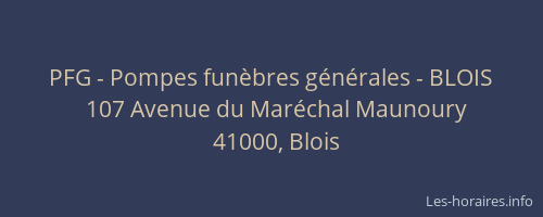PFG - Pompes funèbres générales - BLOIS