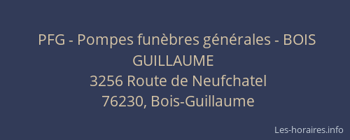 PFG - Pompes funèbres générales - BOIS GUILLAUME