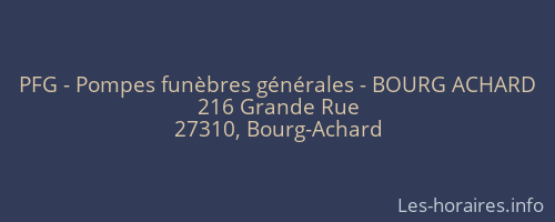 PFG - Pompes funèbres générales - BOURG ACHARD