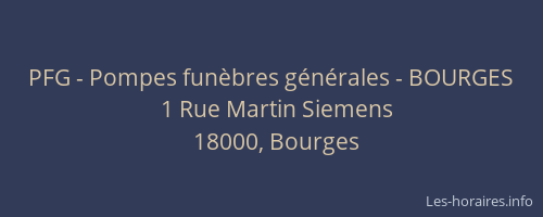 PFG - Pompes funèbres générales - BOURGES