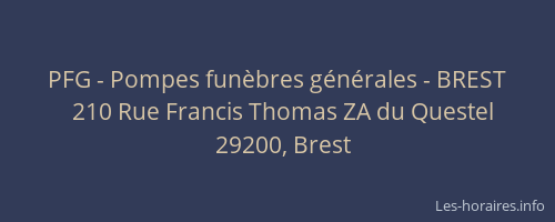 PFG - Pompes funèbres générales - BREST