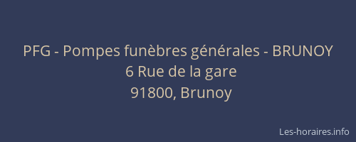 PFG - Pompes funèbres générales - BRUNOY