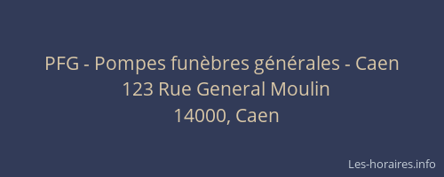 PFG - Pompes funèbres générales - Caen