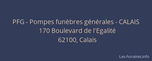 PFG - Pompes funèbres générales - CALAIS