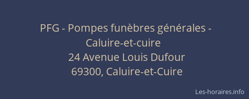 PFG - Pompes funèbres générales - Caluire-et-cuire