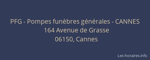 PFG - Pompes funèbres générales - CANNES