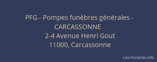 PFG - Pompes funèbres générales - CARCASSONNE