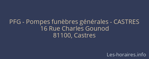 PFG - Pompes funèbres générales - CASTRES