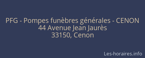 PFG - Pompes funèbres générales - CENON