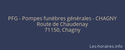 PFG - Pompes funèbres générales - CHAGNY